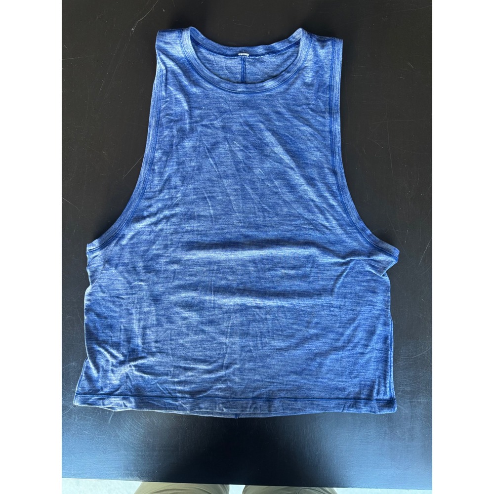 Lululemon Heathered Blue Muscle Tank Top Sleeveless Athletic Shirt